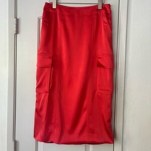 A.L.C. Satin Rose cargo skirt